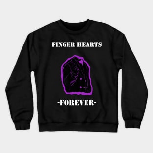 Finger Hearts Forever Purple Crewneck Sweatshirt